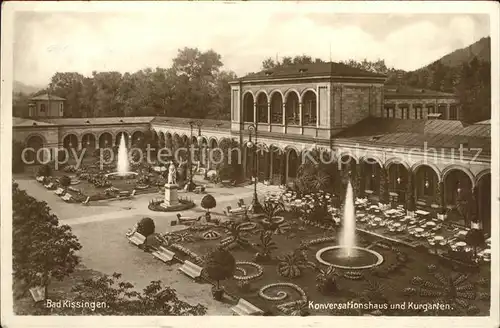 Bad Kissingen Konversationshaus und Kurgarten Fontaene Denkmal Kat. Bad Kissingen