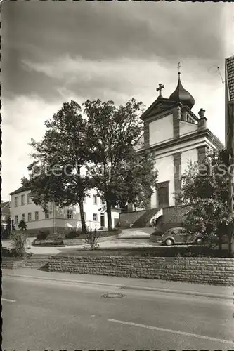 Langendorf Unterfranken Partie an der Kirche Kat. Elfershausen