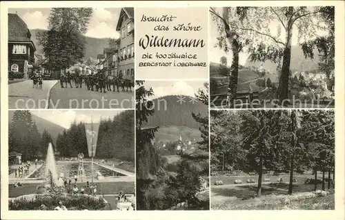 Wildemann Teilansichten 400jaehrige Bergstadt Hoehenluftkurort Viehtrieb Schwimmbad Kurpark Kat. Wildemann Harz