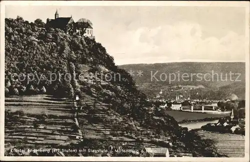 Miltenberg Main Kloster Engelberg mit Staustufe Kat. Miltenberg