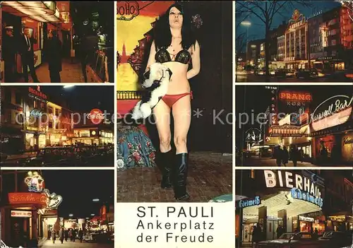 St Pauli Reeperbahn bei Nacht Ankerplatz der Freude Kat. Hamburg