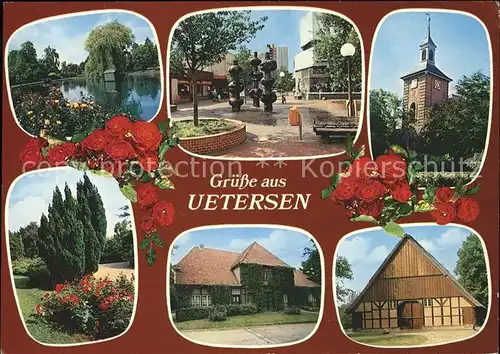 Uetersen Teich Brunnen Skulptur Kirche Park Scheune Rosenstadt Kat. Uetersen
