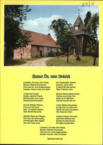 Undeloh Heidekirche St. Magdalenen Gedicht Manfred Schmidt Kat. Undeloh