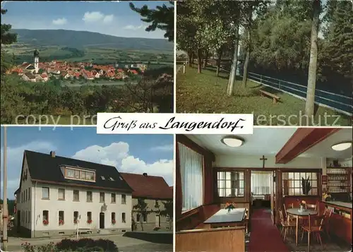 Langendorf Unterfranken Gesamtansicht Gasthaus Leo Endres Kat. Elfershausen