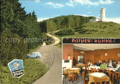 Roth Rhoen Grabfeld Rother Kuppe Berggasthof Aussichtsturm Naturpark Rhoen Kat. Hausen