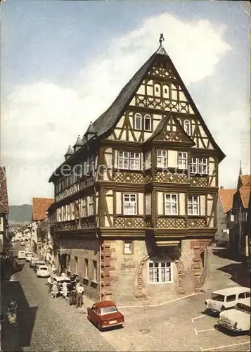 Miltenberg Main Hotel Riesen aeltestes Gasthaus Deutschlands 12. Jahrhundert Fachwerkhaus Kat. Miltenberg