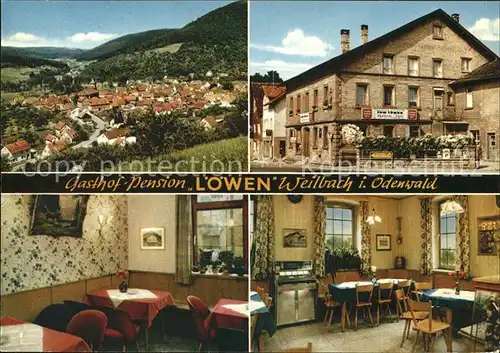 Weilbach Unterfranken Gesamtansicht Gasthof Pension Cafe Zum Loewen Kat. Weilbach