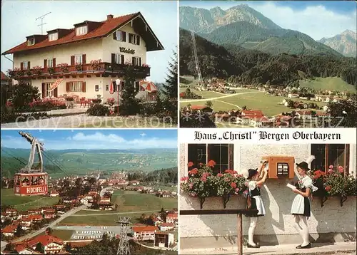 Bergen Chiemgau Gaestehaus Christl Hochfelln Kabinenbahn Chiemgauer Alpen Panorama Briefkasten Trachten / Bergen /Traunstein LKR