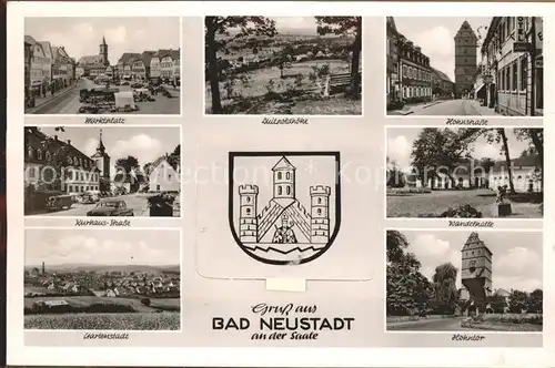 Bad Neustadt Marktplatz Kurhaus Strasse Gartenstadt Luitpoldhoehe Hohnstrasse Hohntor Wandelhalle Kat. Bad Neustadt a.d.Saale