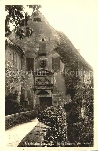 Fraenkische Schweiz Burg Rabenstein Portal Kat. Pottenstein