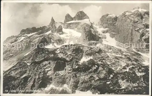 Tschagguns Vorarlberg Drei Tuerme Berggruppe Raetikon Kat. Tschagguns