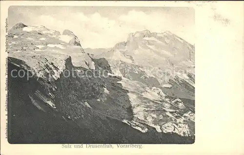 Sulz Vorarlberg Drusenfluh Gebirgspanorama Raetikon Kat. Sulz