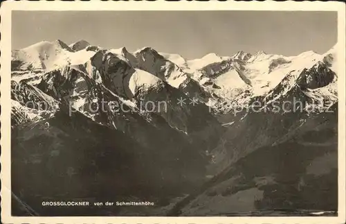 Schmittenhoehe Blick vom Berghotel zum Grossglockner Gletscher Hohe Tauern Gebirgspanorama Kat. Zell am See