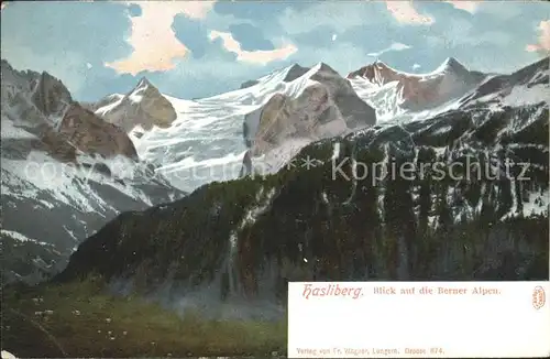 Hasliberg Panorama Blick auf die Berner Alpen Kat. Meiringen