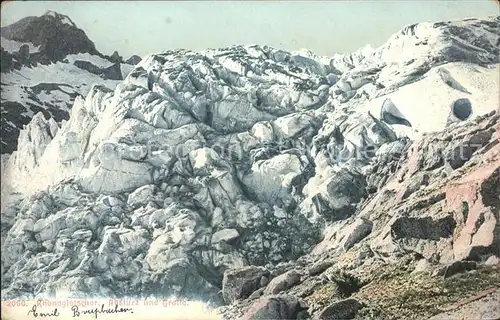 dg35367 Rhonegletscher Glacier du Rhone Absturz und Grotte Kategorie. Rhone Alte Ansichtskarten