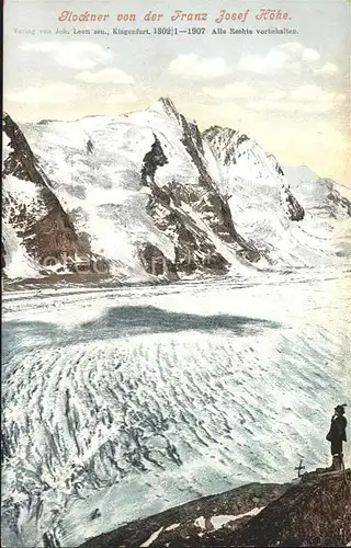 Heiligenblut Kaernten Grossglockner Blick von Franz Josef Hoehe Gletscher Hohe Tauern Kat. Heiligenblut