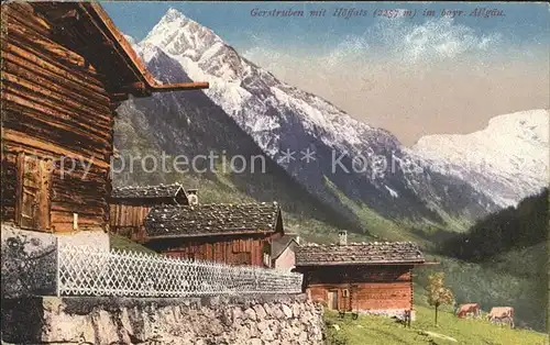 Gerstruben Bergbauerndorf mit Hoefats Allgaeuer Alpen Kat. Oberstdorf