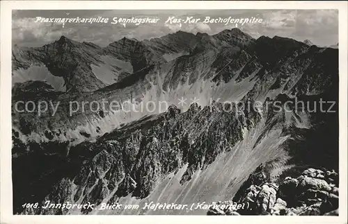 Innsbruck Gebirgspanorama Blick vom Hafelekar Karwendelgebirge Kat. Innsbruck