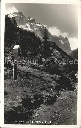 Pinnistal Wegekreuz Wanderweg Stubaier Alpen Kat. Neustift im Stubaital