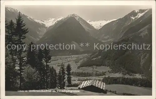 Neukirchen Grossvenediger Panorama Ober  und Untersulzbachtal Almhuette Venedigergruppe Hohe Tauern Kat. Neukirchen am Grossvenediger