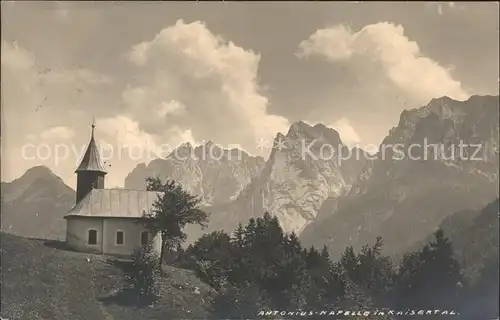 Kaisertal Antonius Kapelle im Kaisertal Bergpanorama Kaisergebirge Kat. Kufstein