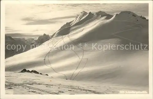 St Anton Arlberg Schindlerspitze Skiwanderung Gebirgspanorama Lechtaler Alpen Kat. St. Anton am Arlberg