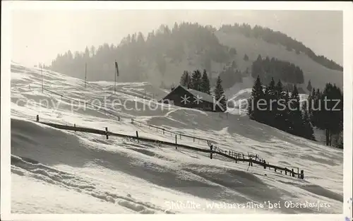 Oberstaufen Wattners Alpe Berghuette Winterimpressionen Kat. Oberstaufen