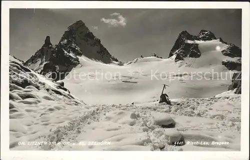 Silvretta Gross Litzner Seehorn Bergsteigen Gebirgspanorama Kat. Silvretta