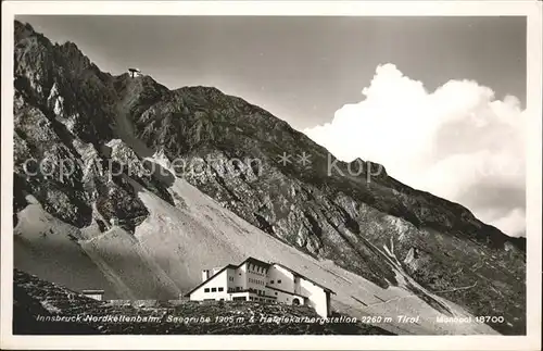 Innsbruck Nordkettenbahn Seegrube Hafelekar Bergstation Bergbahn Karwendel Kat. Innsbruck