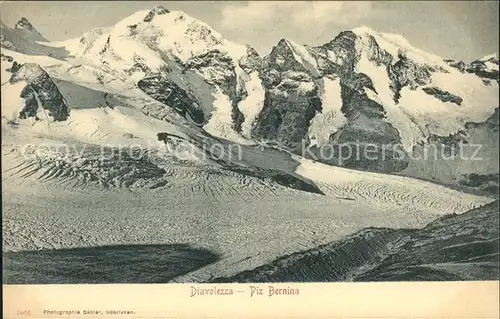 Diavolezza Piz Bernina Gebirgspanorama Berninagruppe Kat. Diavolezza