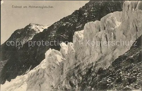 Heiligenblut Kaernten Eisbrust am Hofmannsgletscher Hohe Tauern Kat. Heiligenblut