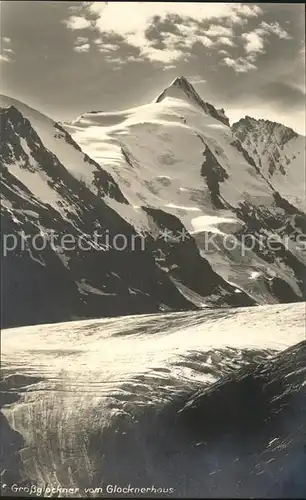 Grossglockner Blick vom Glocknerhaus Gletscher Hohe Tauern Kat. Heiligenblut