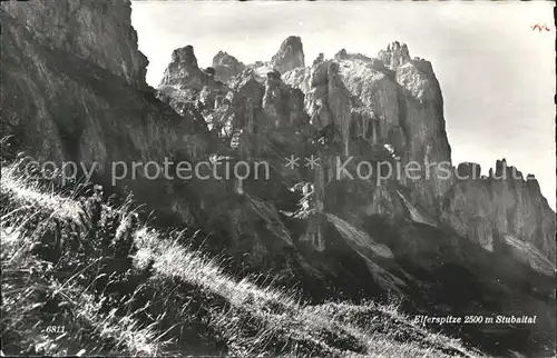 Stubaital Elferspitze Gebirgspanorama Stubaier Alpen Kat. Neustift im Stubaital