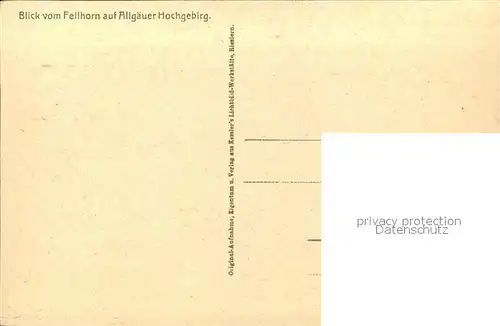 Fellhorn Gebirgspanorama Allgaeuer Hochgebirge Kat. Oberstdorf