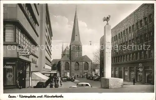 Essen Ruhr Kurienplatz mit Muensterkirche Kat. Essen