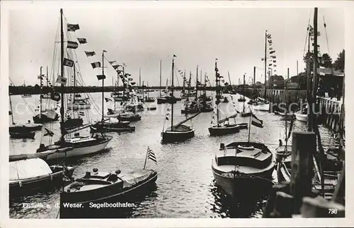 Elsfleth Weser Segelboothafen Kat. Elsfleth
