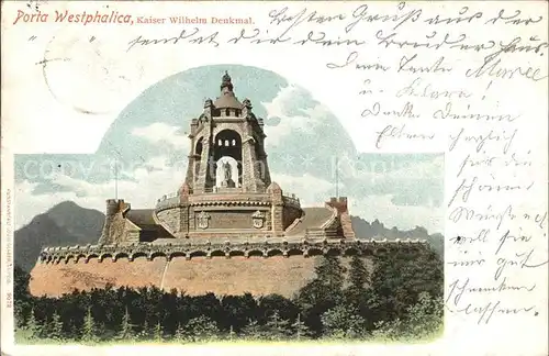 Porta Westfalica Kaiser Wilhelm Denkmal Kat. Porta Westfalica