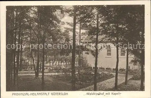 Guetersloh Provinzial Heilanstalt Waldfriedhof Kapelle Kat. Guetersloh