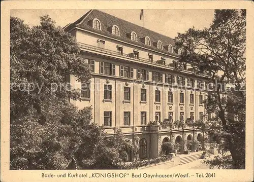 Bad Oeynhausen Bade Kurhotel Koenigshof Kat. Bad Oeynhausen