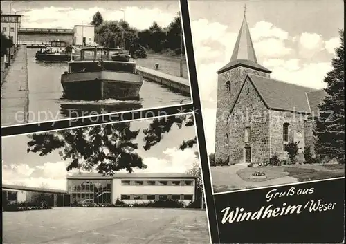 Windheim Weser Kirche  Kat. Petershagen