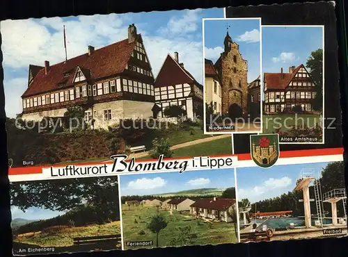 Blomberg Lippe Wappen Amtshaus Niedertor Eichenberg Kat. Blomberg