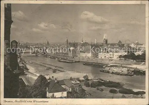 Bremen Stadtbild vom Wasserturm Kat. Bremen