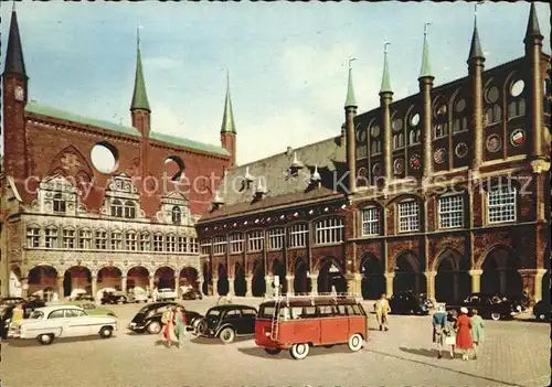 Luebeck Rathaus vond der Marktseite Autos Kat. Luebeck