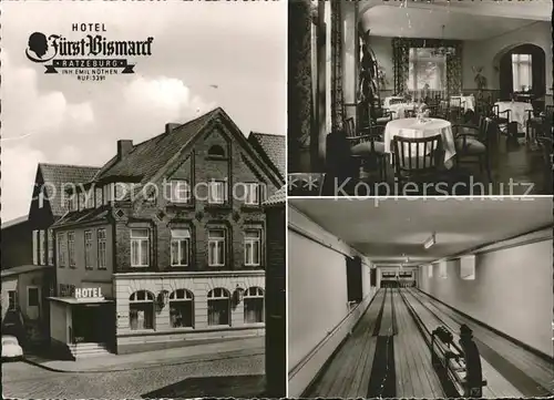 Ratzeburg Hotel Fuerst Bismarck Gastraum Kegelbahn Kat. Ratzeburg