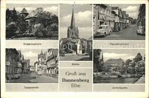 Dannenberg Elbe Waldemarturm Marschtor Langestrasse Jeetzelpartie Kirche Kat. Dannenberg (Elbe)