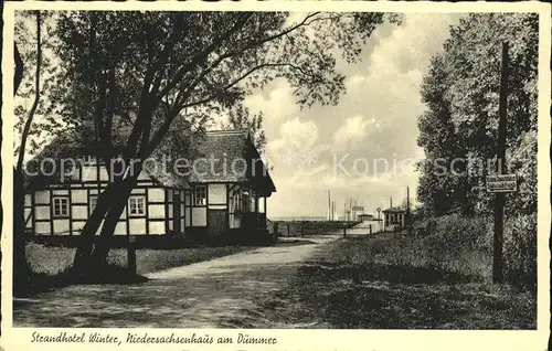 Huede Duemmer Strandhotel Winter Niedersachsenhaus Kat. Damme