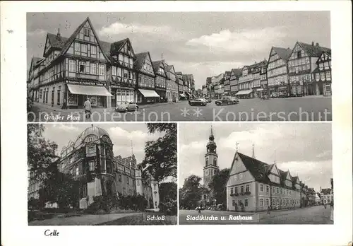 Celle Niedersachsen Grosser Plan, Schloss, Stadtkirche u.Rathaus / Celle /Celle LKR