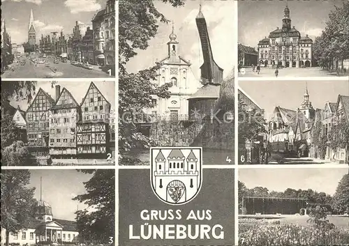Lueneburg Rathaus Auf dem Meere u.Alter Kran Kat. Lueneburg