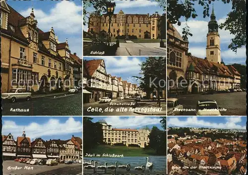 Celle Niedersachsen Rathaus, Schloss u.Schuhstrasse / Celle /Celle LKR