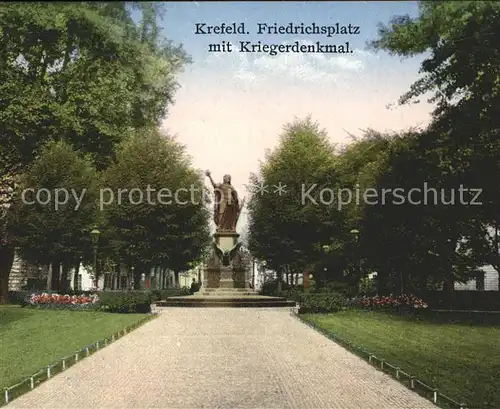 Uerdingen Friedrichsplatz Kriegerdenkmal Kat. Krefeld